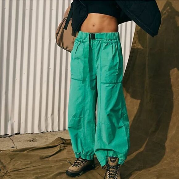 FP Movement by Free People Pants - NWOT Free People FP Movement Offsides Pants Green Sheen Size XS